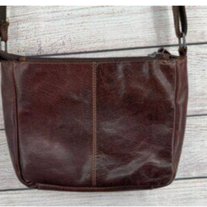 Jack Georges Voyager Leather Crossbody Messenger Hobo Bag